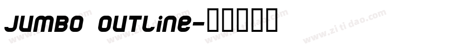jumbo outline字体转换